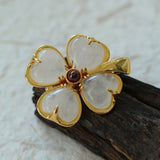 Elegant Natural Stone Clover Brooch - floysun