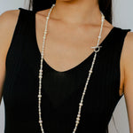 Elegant Ombre Pearl Long Beaded Necklace - floysun