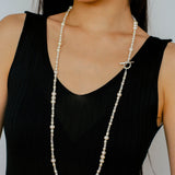 Elegant Ombre Pearl Long Beaded Necklace - floysun