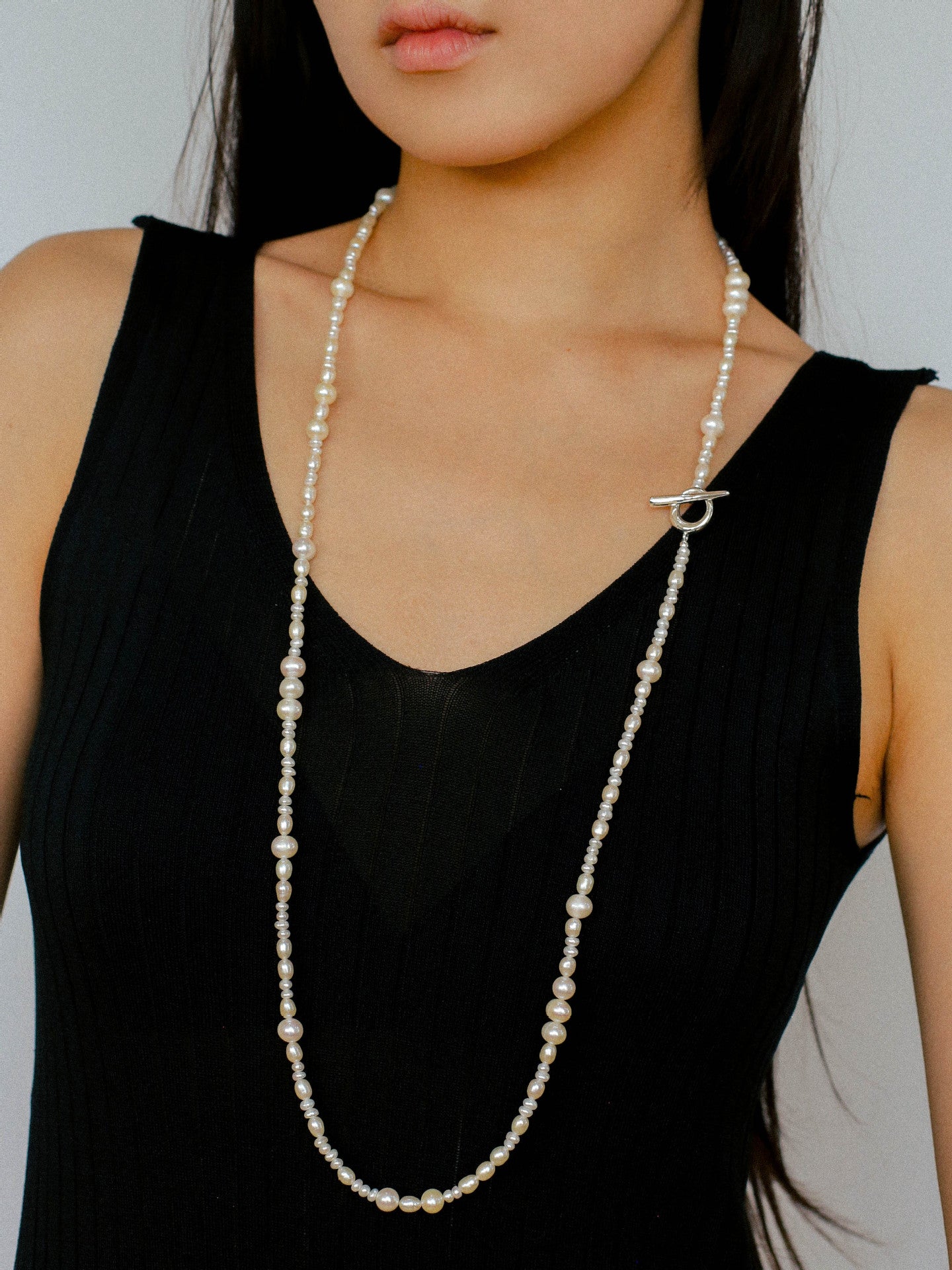 Elegant Ombre Pearl Long Beaded Necklace - floysun