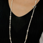 Elegant Ombre Pearl Long Beaded Necklace - floysun