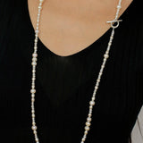 Elegant Ombre Pearl Long Beaded Necklace - floysun