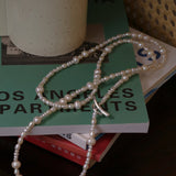 Elegant Ombre Pearl Long Beaded Necklace - floysun