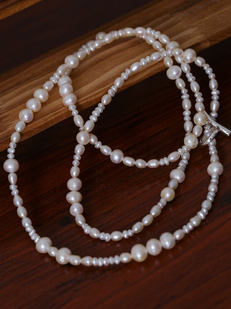 Elegant Ombre Pearl Long Beaded Necklace - floysun