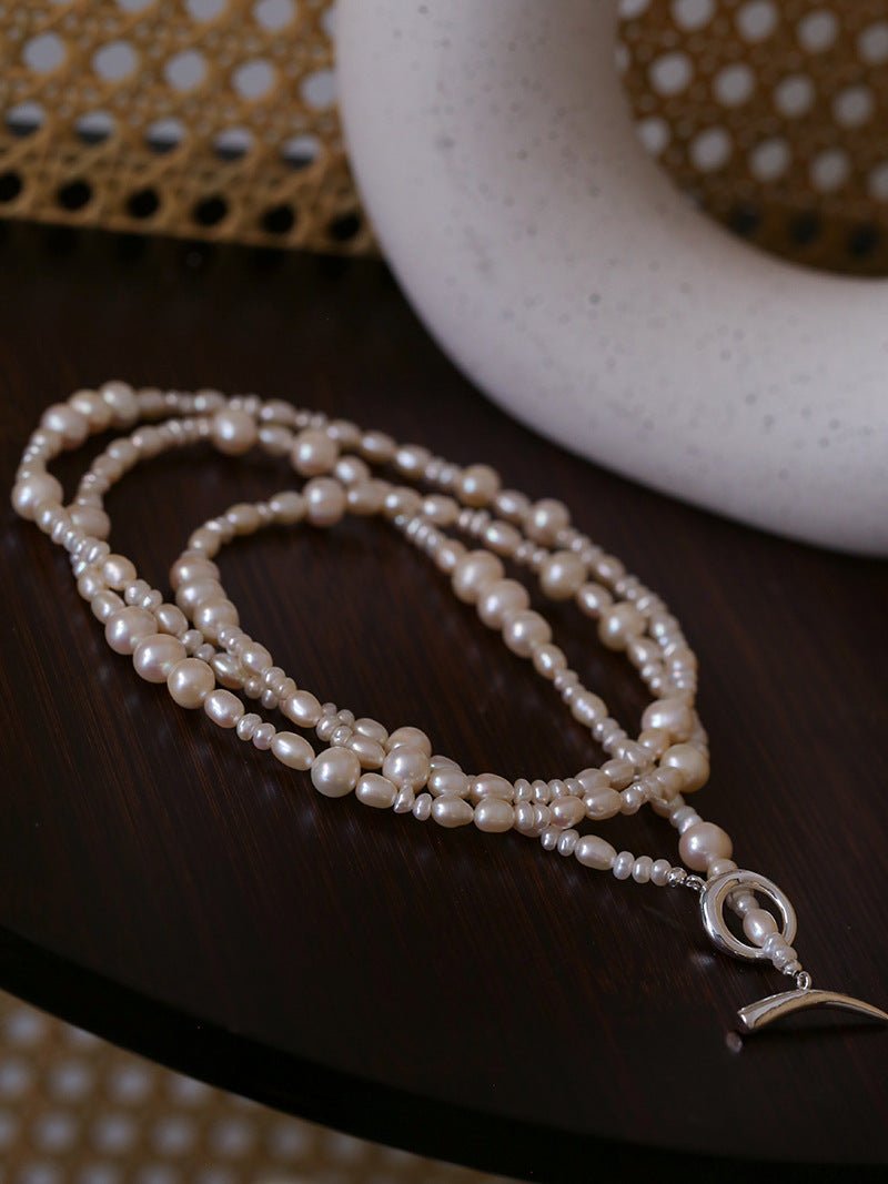 Elegant Ombre Pearl Long Beaded Necklace - floysun