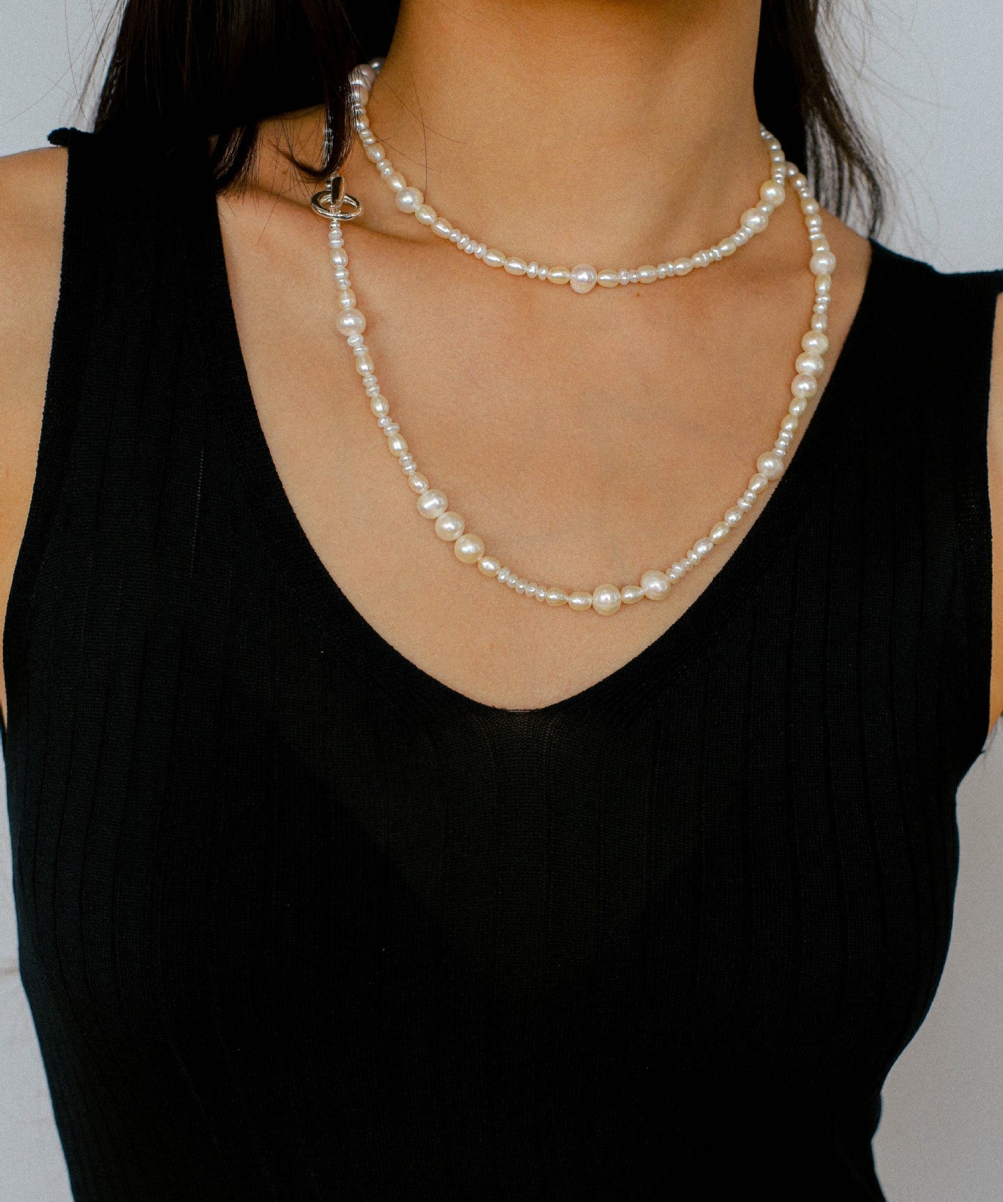 Elegant Ombre Pearl Long Beaded Necklace - floysun