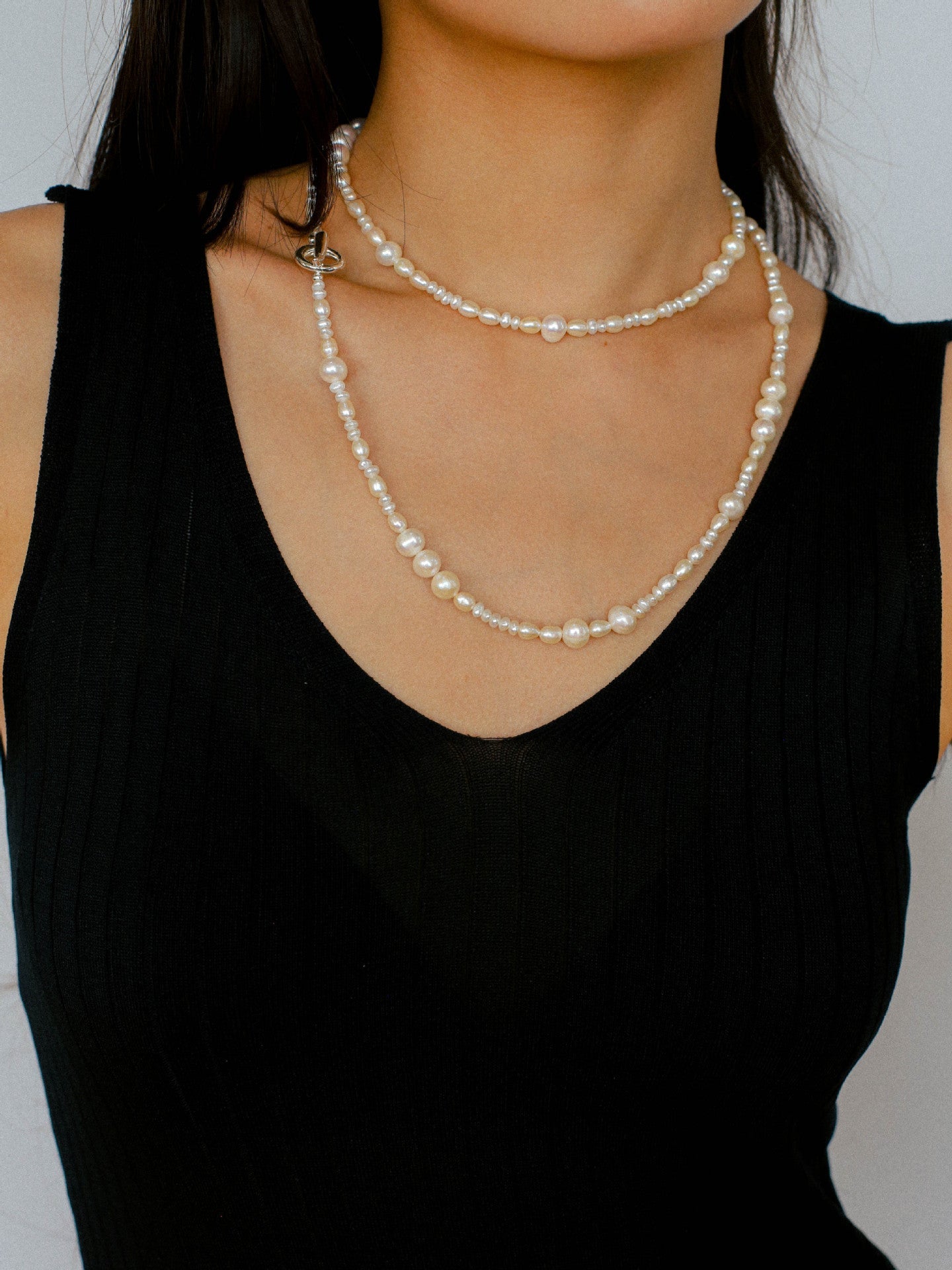 Elegant Ombre Pearl Long Beaded Necklace - floysun