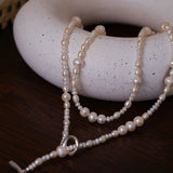 Elegant Ombre Pearl Long Beaded Necklace - floysun