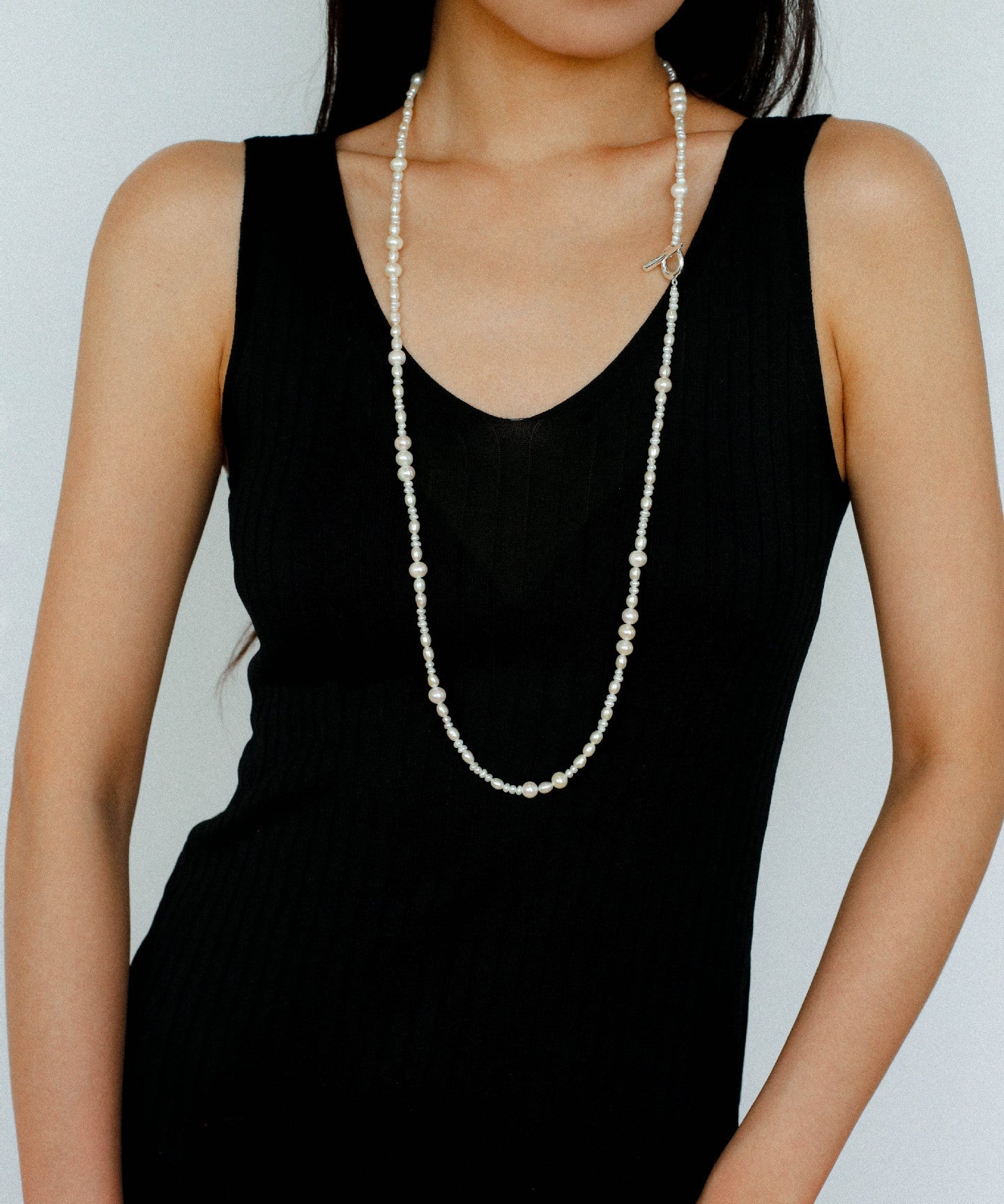 Elegant Ombre Pearl Long Beaded Necklace - floysun