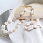 Elegant Rebellion Baroque Pearl Statement Bracelet - floysun