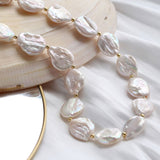 Elegant Rebellion Baroque Pearl Statement Necklace - floysun