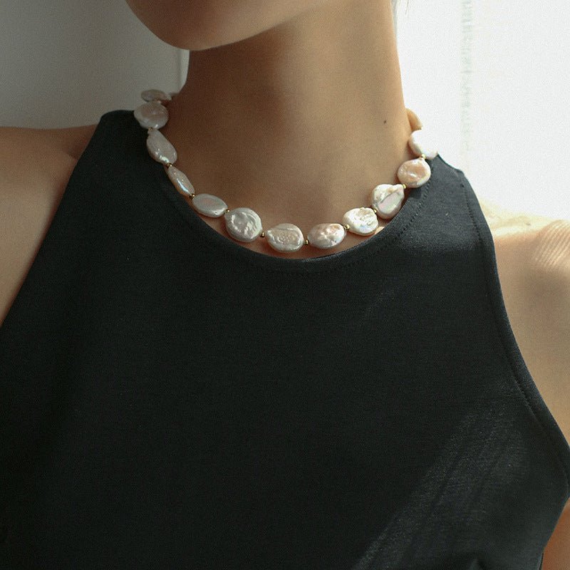 Elegant Rebellion Baroque Pearl Statement Necklace - floysun