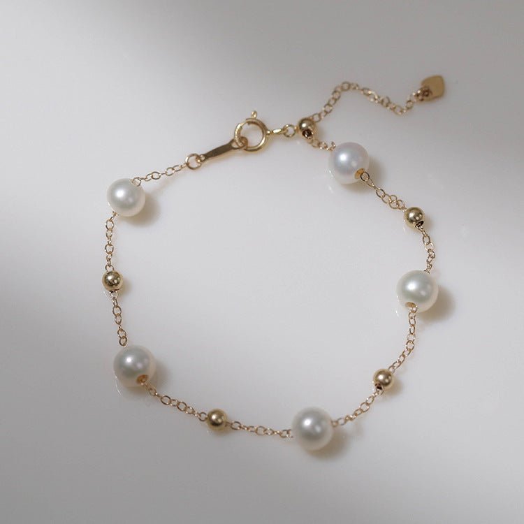 Elegant Stardust Pearl Chain Bracelet - floysun