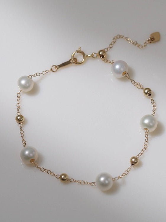 Elegant Stardust Pearl Chain Bracelet - floysun