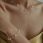 Elegant Stardust Pearl Chain Bracelet - floysun