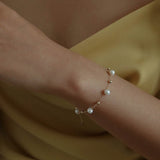 Elegant Stardust Pearl Chain Bracelet - floysun