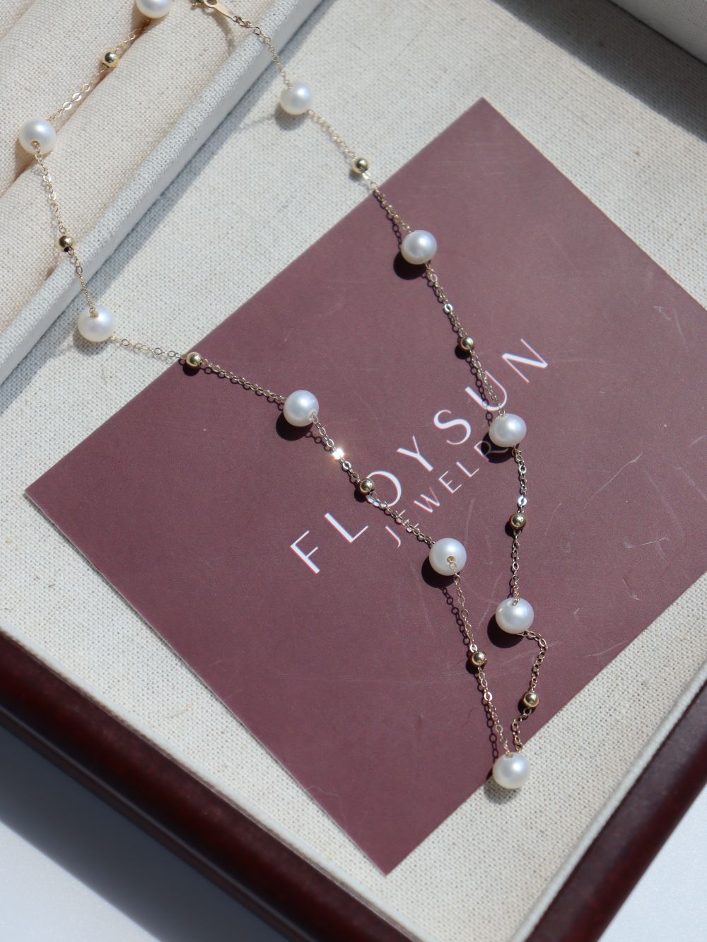 Elegant Stardust Pearl Chain Necklace - floysun