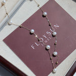 Elegant Stardust Pearl Chain Necklace - floysun