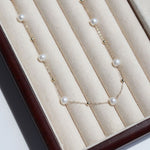 Elegant Stardust Pearl Chain Necklace - floysun