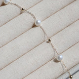 Elegant Stardust Pearl Chain Necklace - floysun