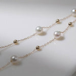 Elegant Stardust Pearl Chain Necklace - floysun