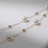 Elegant Stardust Pearl Chain Necklace - floysun