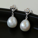 Elegant Sterling Silver Pearl Earrings - floysun