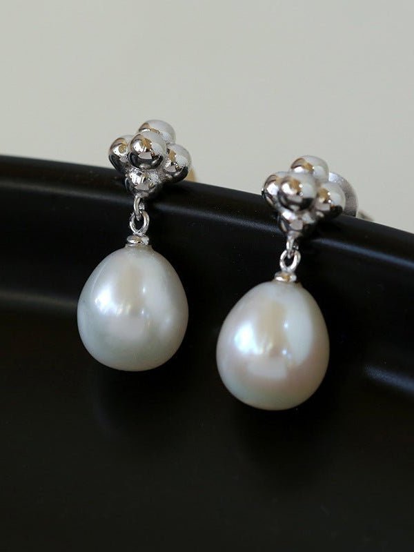 Elegant Sterling Silver Pearl Earrings - floysun