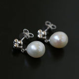 Elegant Sterling Silver Pearl Earrings - floysun