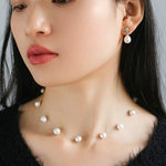 Elegant Sterling Silver Pearl Earrings - floysun