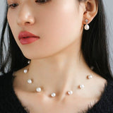 Elegant Sterling Silver Pearl Earrings - floysun