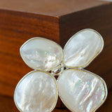 Elegant Temperament Natural White Mother - of - pearl Lilac Brooch - floysun