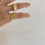 Elegant Vertical Stripe Ring - floysun