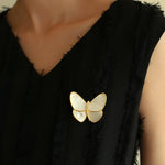 Elegant White Mother of Pearl Butterfly Brooch - floysun