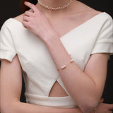 Embellished Series Classic Triple Bead Pearl Bracelet - floysun