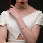 Embellished Series Classic Triple Bead Pearl Bracelet - floysun