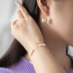 Embellished Series Classic Triple Bead Pearl Bracelet - floysun