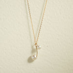 Embellished Series Double Bead Pearl Pendant Necklace - floysun