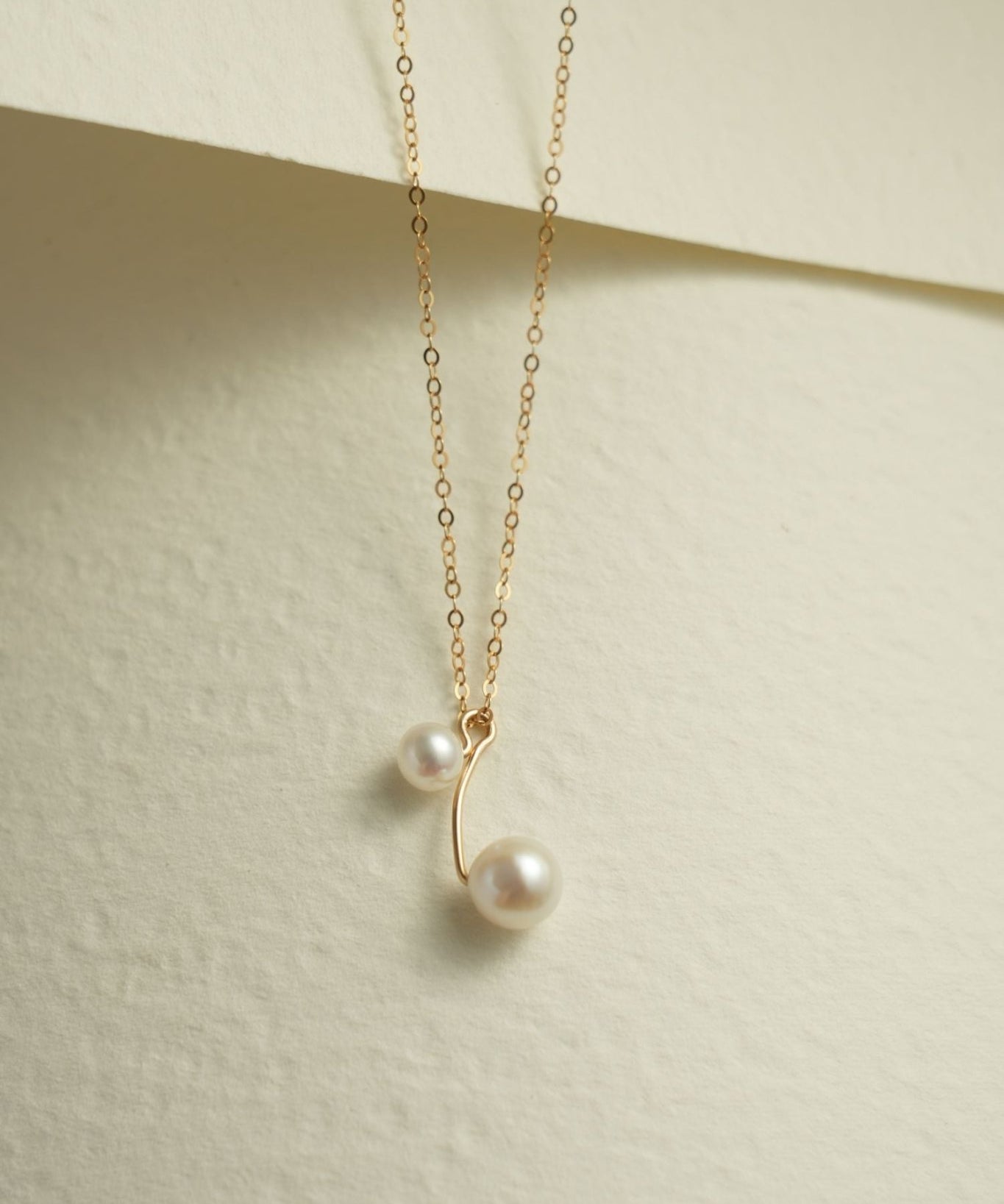 Embellished Series Double Bead Pearl Pendant Necklace - floysun