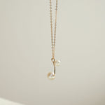 Embellished Series Double Bead Pearl Pendant Necklace - floysun