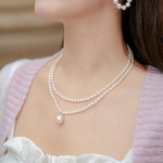 Embellished Series Double - Layer Pearl Necklace - floysun