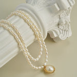 Embellished Series Double - Layer Pearl Necklace - floysun