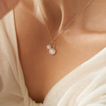 Embellished Series Double Pearl Mom Necklace - floysun