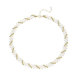 Embellished Series Gold Bead Accent Choker Necklace - floysun