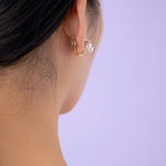 Embellished Series Lucky Clover Ear Clip Ear Studs - floysun