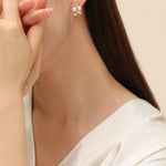 Embellished Series Lucky Clover Ear Clip Ear Studs - floysun