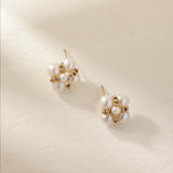 Embellished Series Lucky Clover Ear Clip Ear Studs - floysun