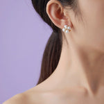 Embellished Series Lucky Clover Ear Clip Ear Studs - floysun