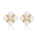 Embellished Series Lucky Clover Ear Clip Ear Studs - floysun