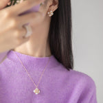 Embellished Series Lucky Clover Necklace - floysun